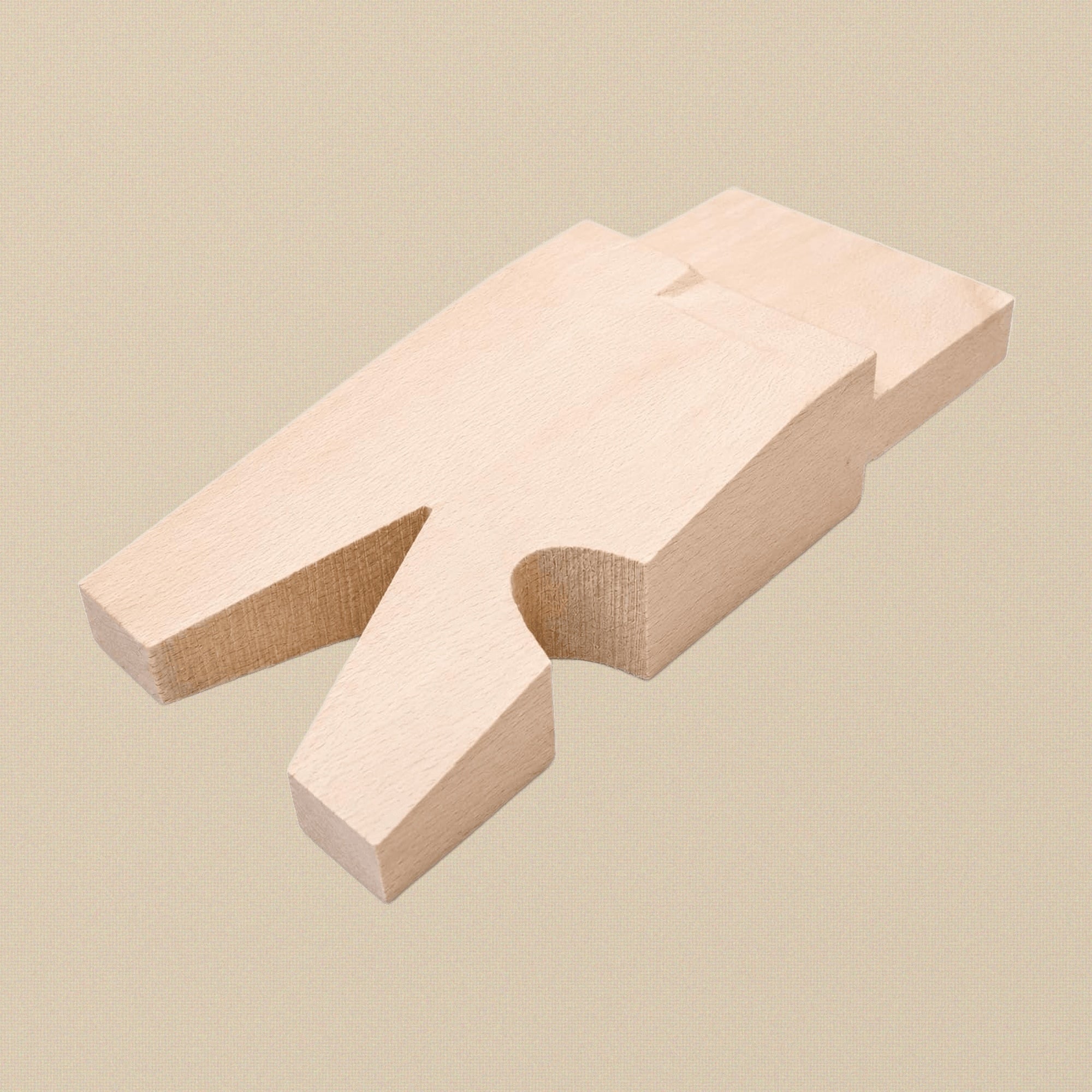 Wooden Bench Pin with V-Slot & Side Rest, Replacement for Bench Anvil