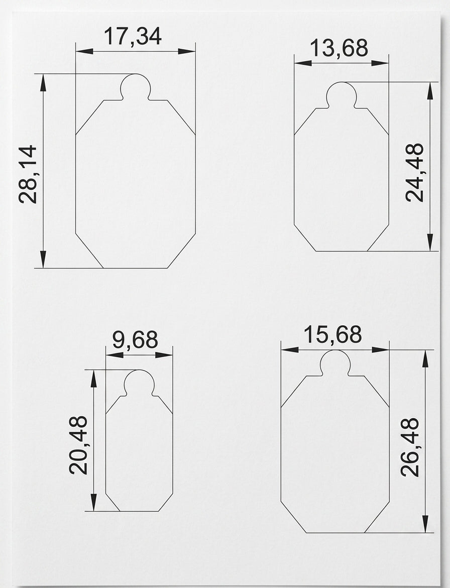 A single emerald-cut punch inserted into the steel die block, ready for use.