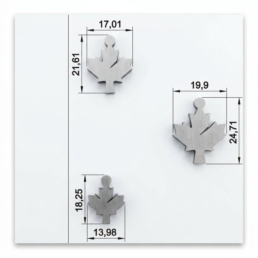 Maple Leaf Steel Disc Cutter Set, 3 Punches, 13-25 mm, Jewellery Making Tool