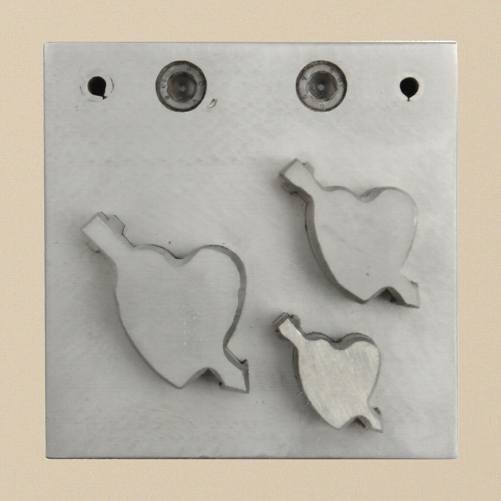 Heart with Arrow Steel Disc Cutter Set, 3 Punches, 21-35 mm, Jewellery Making Tool | Disc Cutter Set | Toolsmith Ltd UK