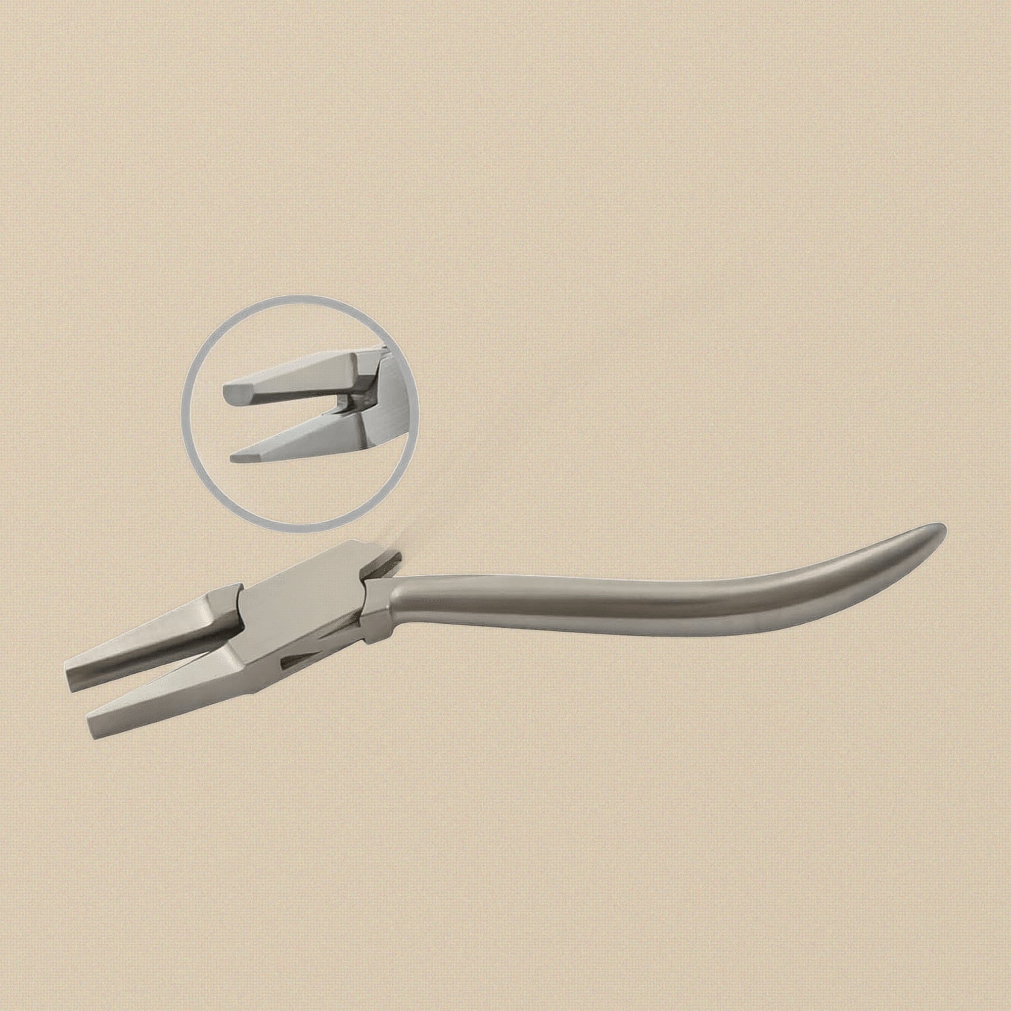 Half Round & Flat Nose Pliers, Polished Stainless Steel, 5.5 Inch, for Jewellery Making, Wire Forming & Beading