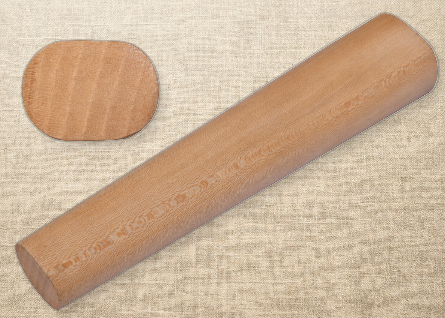 Wooden bracelet shaping mandrel for jewellery making, 14.75 inches long