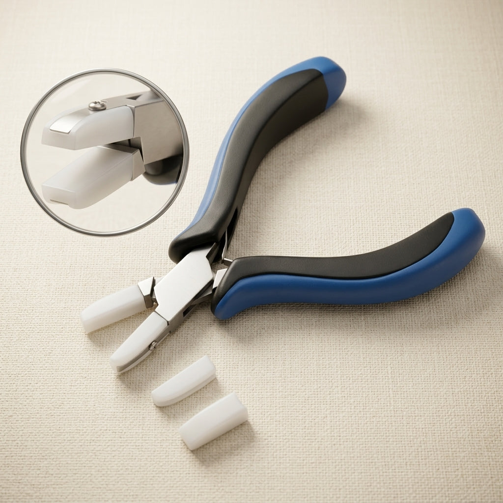 Ergonomic 5-inch stainless steel flat nose pliers for jewellery making and wire wrapping