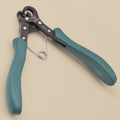 One step looper pliers with 3 mm loop and green grips, 12.7 cm, showing the spring and looping jaw