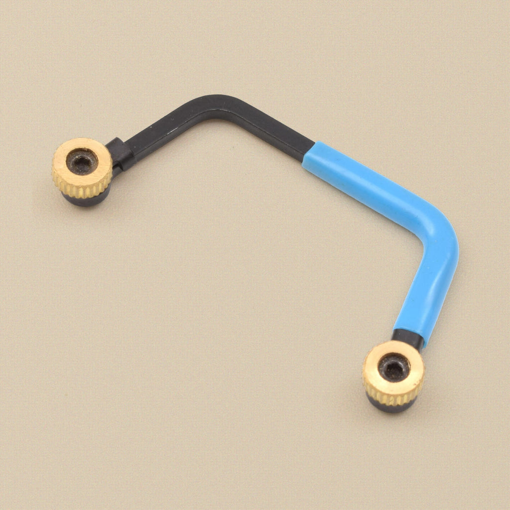 Miniature jewellers saw frame in blue and black with brass thumb nuts
