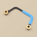 Miniature jewellers saw frame in blue and black with brass thumb nuts