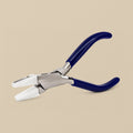 Nylon jaw chain nose pliers with blue PVC grips, 5 inch