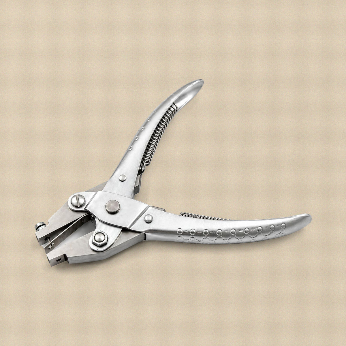 Parallel action round hole punch pliers with 1 mm pin, 140 mm