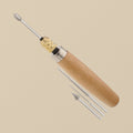 Bead reamer set with wooden handle, brass collet and four diamond-coated tips