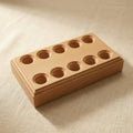 Wooden stand holding five jeweller's pliers, 10 slots, 12.7cm x 7.6cm bench organiser