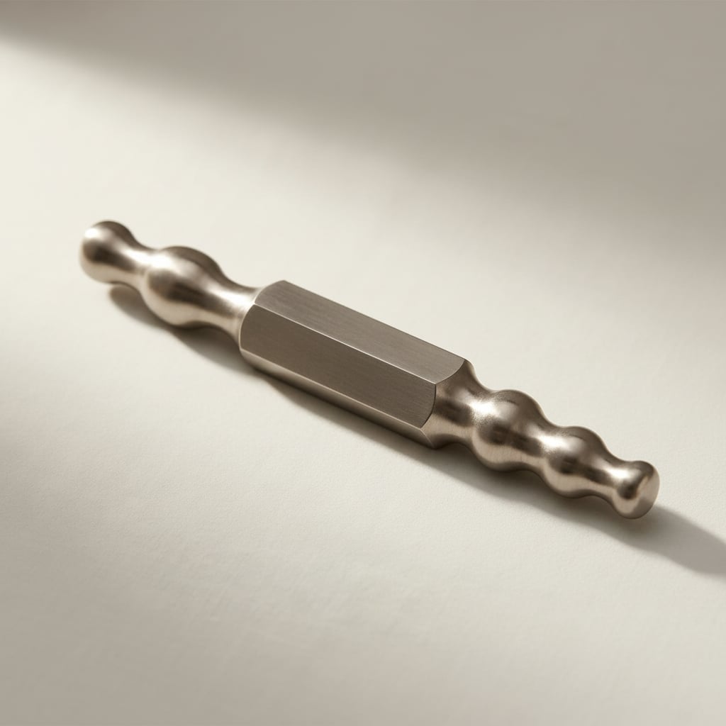 Heavy duty forming stake for jewellery making, hardened steel, double ended synclastic and anticlastic shaping
