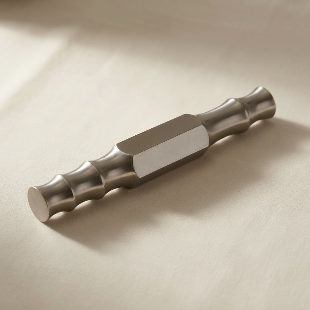 Large double-ended steel forming stake for jewellery making, polished finish