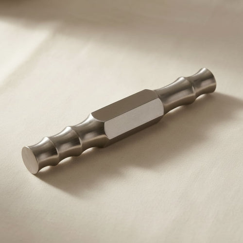 Large double-ended steel forming stake for jewellery making, polished finish