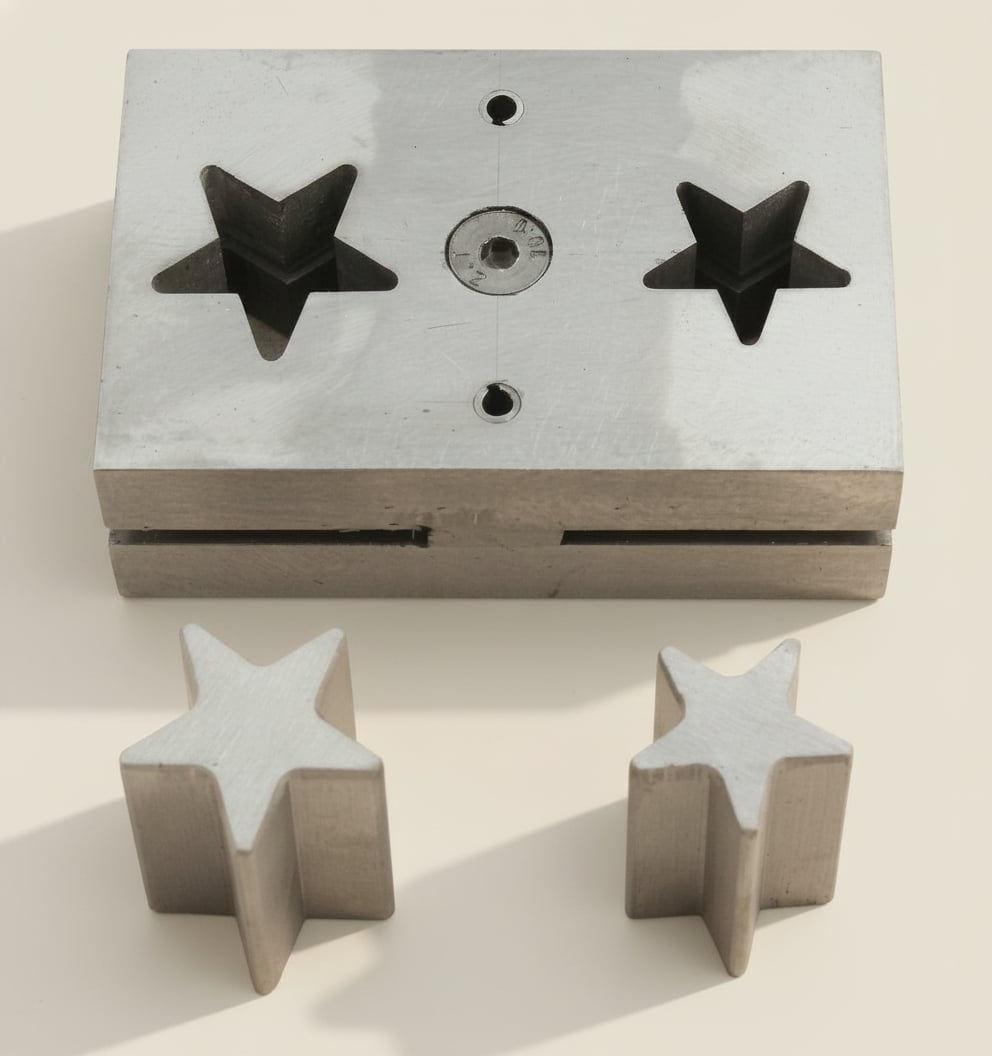 Steel star disc cutter for jewellery making, 30mm punch tool for metal sheet