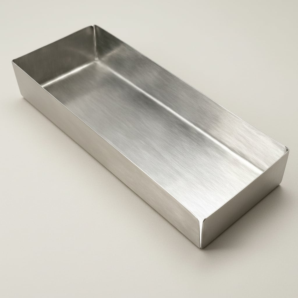 Anti-magnetic stainless steel charcoal block holder, 120 x 50 mm, for jewellery making.
