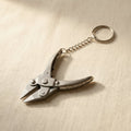 Mini parallel-action chain nose pliers with keychain, stainless steel, 7.6cm jewellery tool