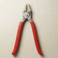 Professional 200mm parallel action pliers with flat brass jaws and PVC grips for jewellery making