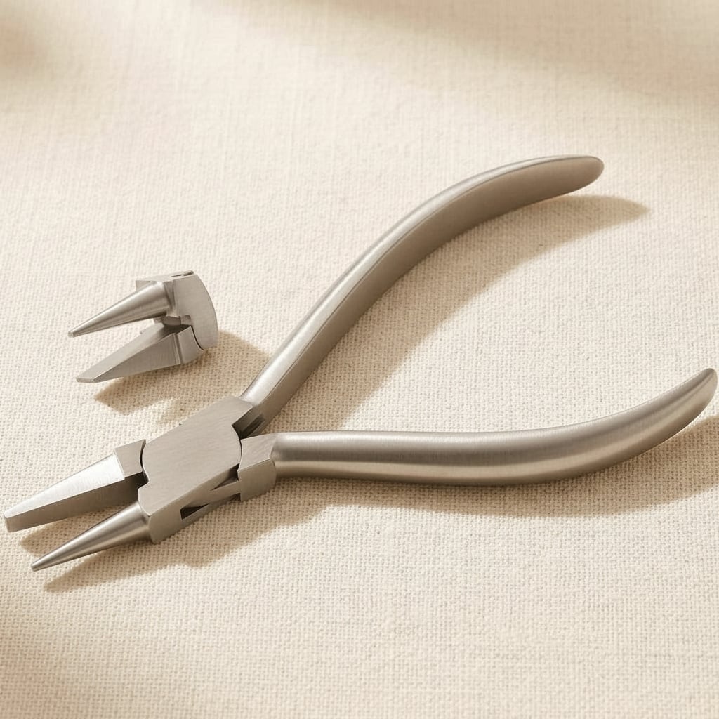 140mm combination pliers with polished steel handles for jewellery making