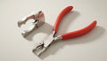 Jewellery prong lifter pliers, 130mm stainless steel with PVC handles, for lifting settings