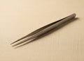 16.5cm stainless steel tweezers with medium point and serrated jaws for intricate jewellery work