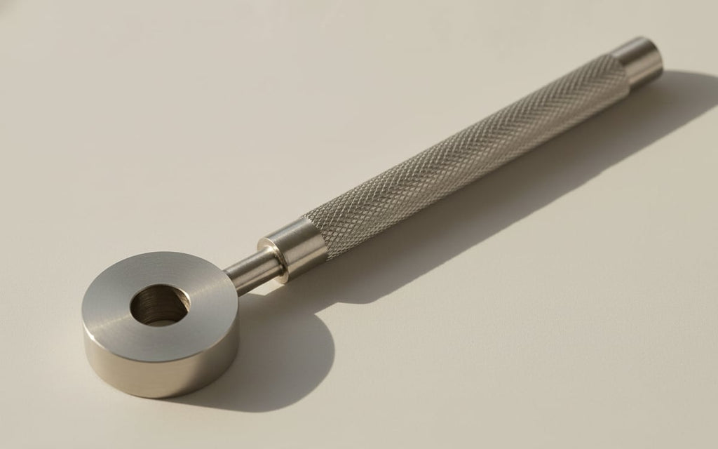Stainless steel punch holder tool with finger guard for jewellery stamping and marking
