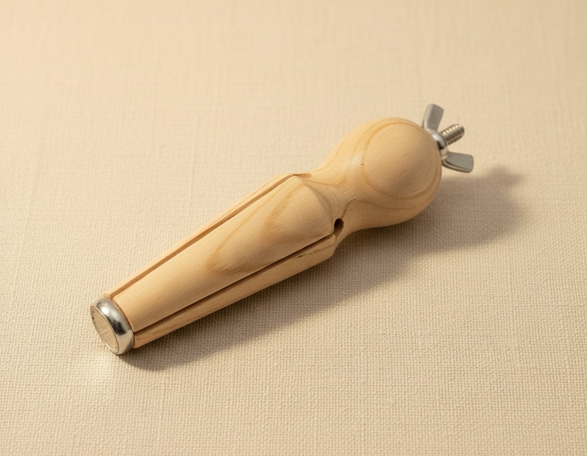 Wooden ring holder for jewellery making, 5.5-inch vise with wing nut for secure grip