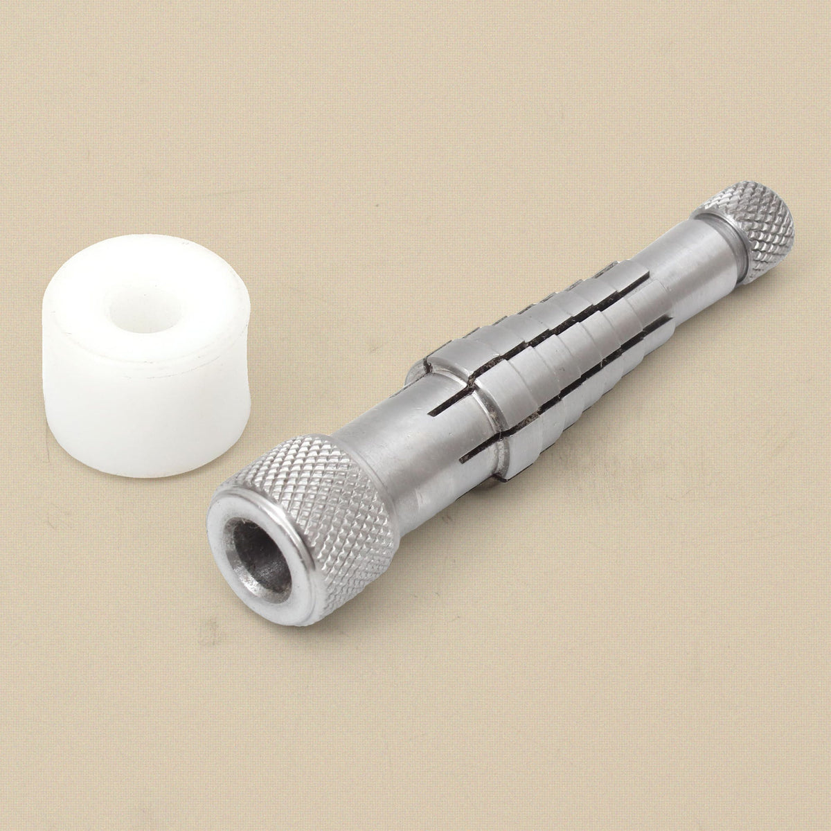 Ring stretcher mandrel showing the seven stepped segments