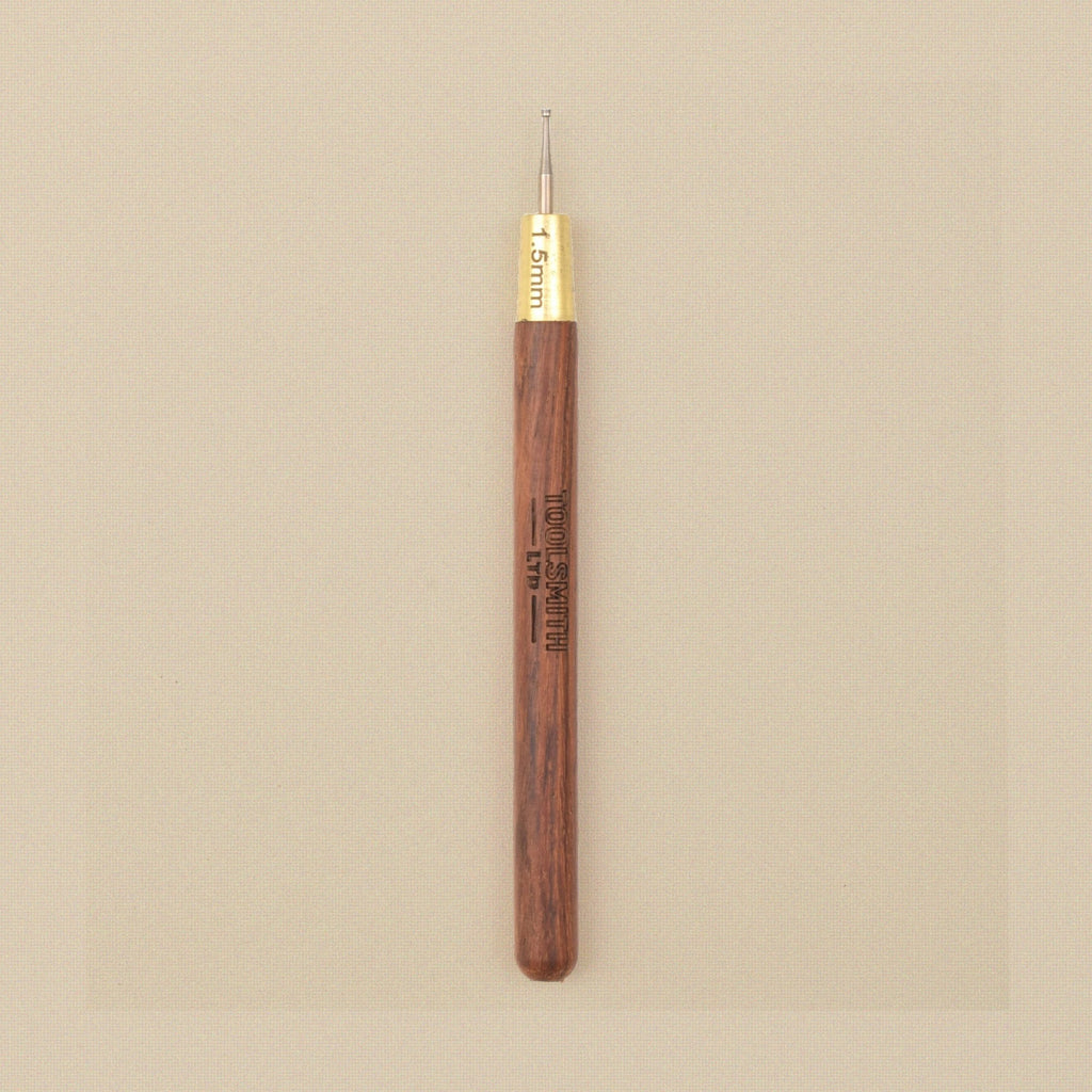 Wire rounder with 1.5 mm cup bur and wooden handle, 5.25 inch