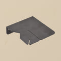 Black steel sawing plate for right-handed bench pins with V cut-out