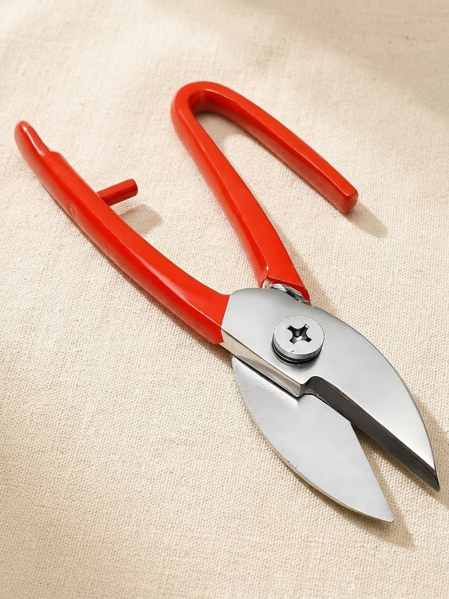 Heavy duty jewellery shears, 160mm stainless steel, with bent handle for thick metal cutting