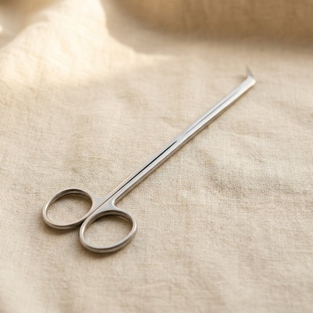 19cm angled stainless steel aquascaping scissors for plant trimming