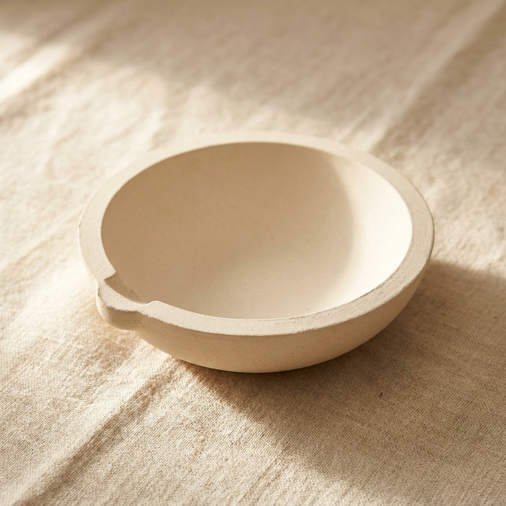 3.5 inch fused silica melting dish for jewellery metals like gold and silver