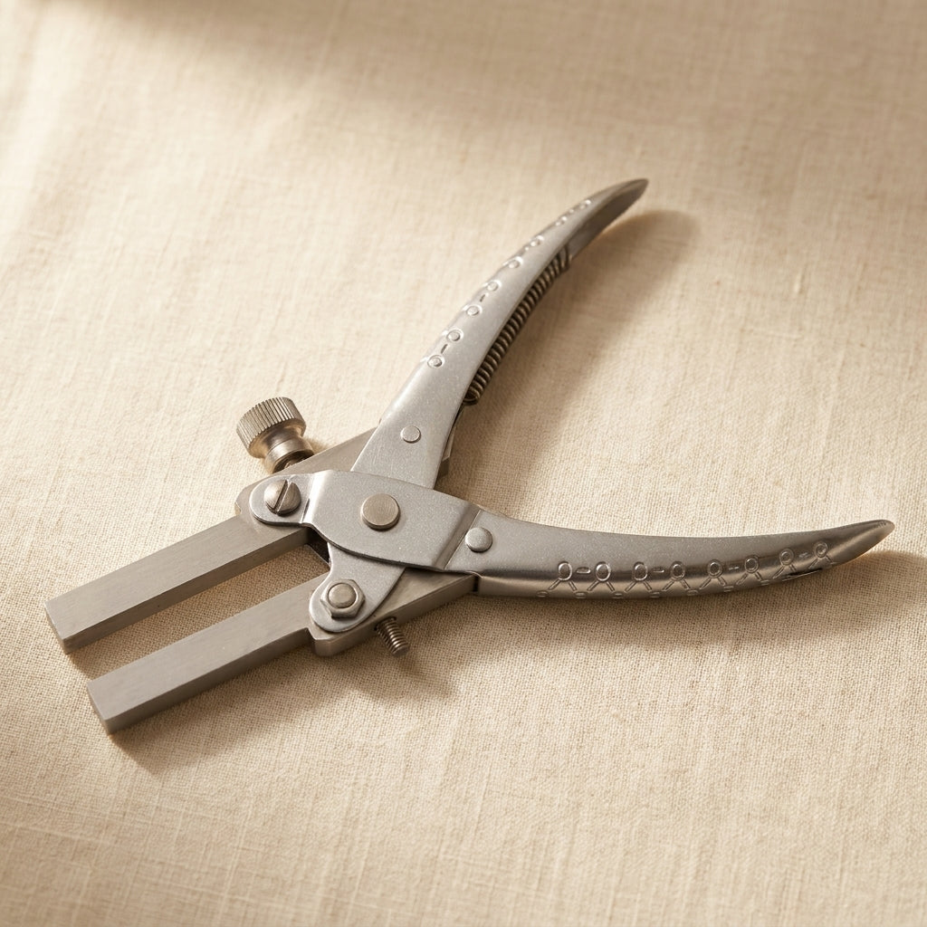 Parallel action bail pliers with jaw stop, 6-inch stainless steel jewellery tool