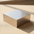 Solid steel doming block anvil for jewellery making, hardened square 2" x 2" x 3/4
