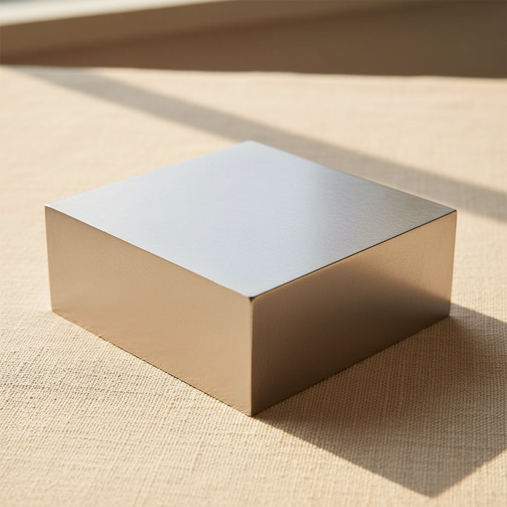 Solid steel doming block anvil for jewellery making, hardened square 2" x 2" x 3/4