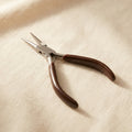 Long chain needle nose pliers, 5.5 inch stainless steel with PVC grips for jewellery crafts
