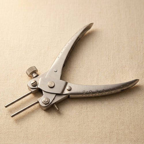 Parallel action jewellery pliers with adjustable stop and side screw, 3mm jaws, stainless steel