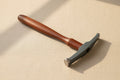 Rounded planishing hammer with wooden handle, 10 inch, for metalworking and jewellery crafts