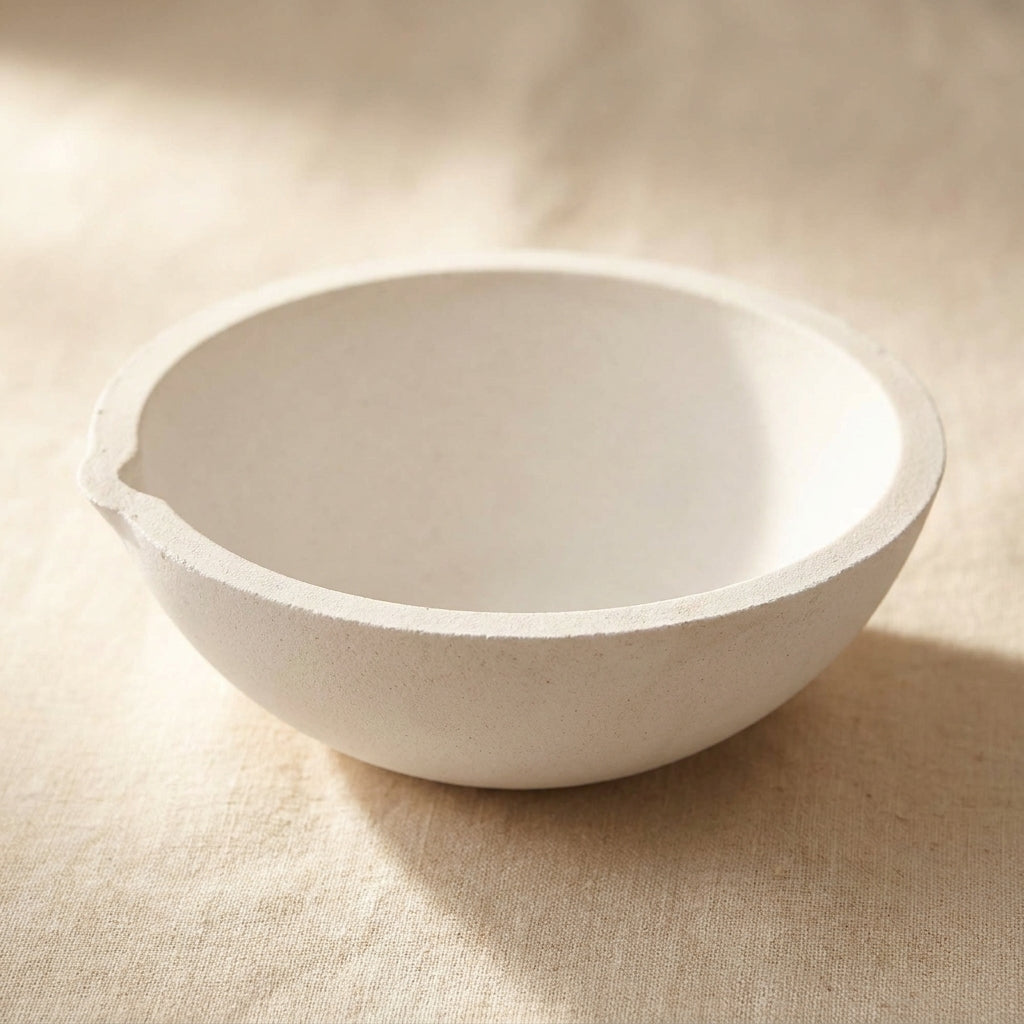 Fused silica melting dish for jewellery casting, 100g capacity, 2-inch diameter