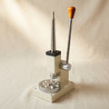 Professional jewellery ring stretcher and reducer tool with wood handle, silver finish, 1-16 sizer