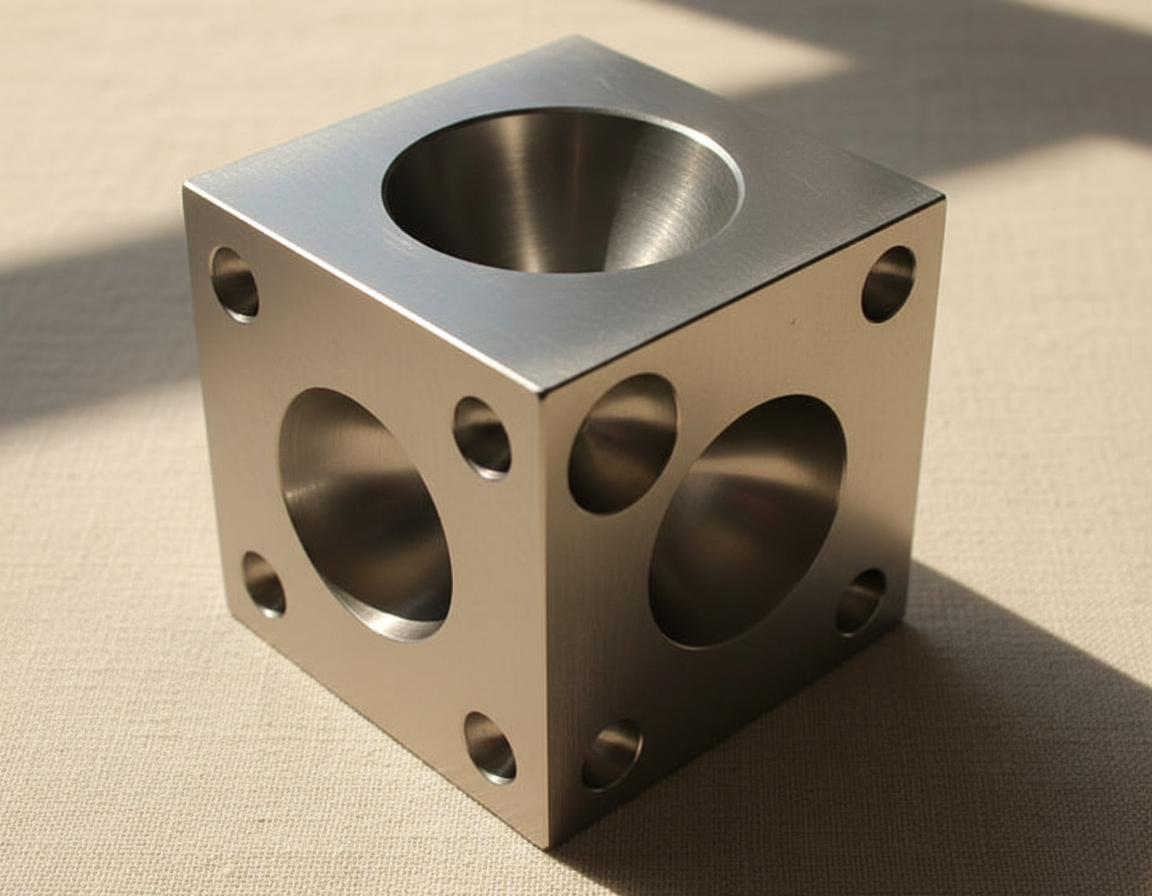 Steel dapping block for shaping metal jewellery, 76mm square, professional grade tool.