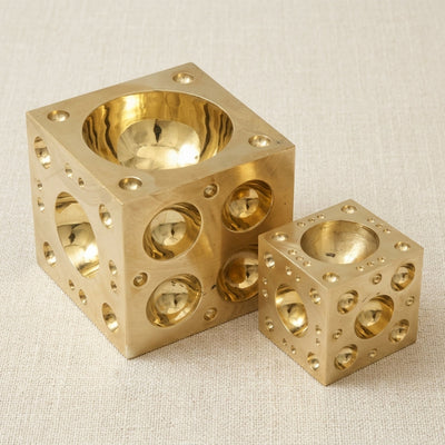Heavy duty 2-inch brass dapping block for metal shaping and silversmithing