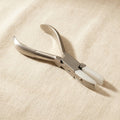 Flat-nosed nylon jaw pliers, 6-inch stainless steel jewellery making tool with 12mm wide jaws