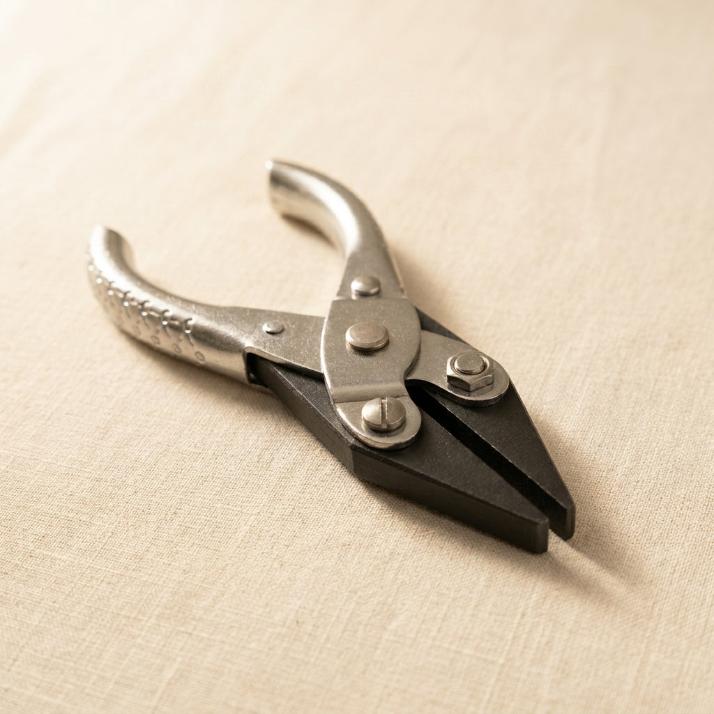 125mm parallel action flat nose pliers for jewellery making, smooth stainless steel jaws