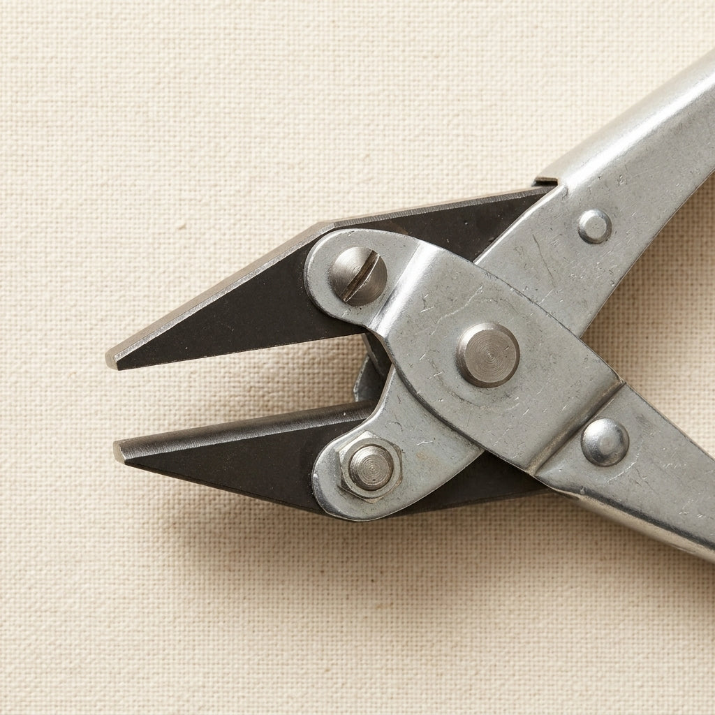 125mm parallel action pliers for jewellery making, featuring half round and flat jaws, stainless steel