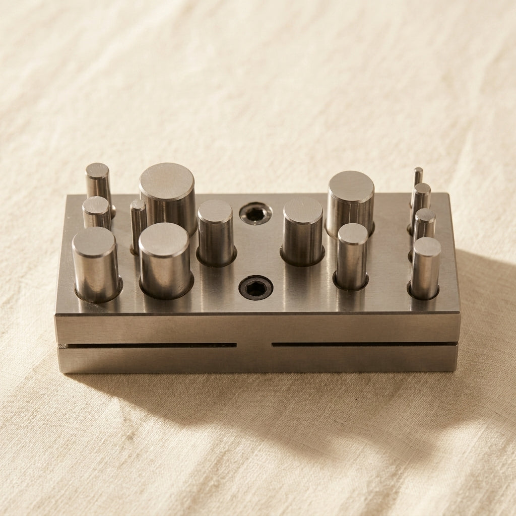 Professional disc cutter set with 14 round punches, 3-16mm steel for jewellery making