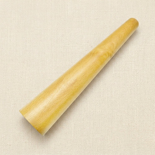 Large wooden bangle and bracelet shaping mandrel tapering from 6.4cm to 3.8cm for jewellery repair