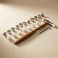 Jewellery forming hammer set with interchangeable nylon and steel heads and wooden handle