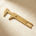 Brass sliding caliper gauge with 80mm notched jaws for jewellery and watchmaking
