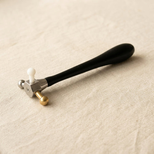 Brass nylon and steel chasing hammer for jewellery and silversmith work